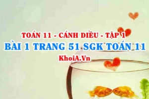 Bài 1 trang 51 SGK Toán 11 tập 1 Cánh Diều